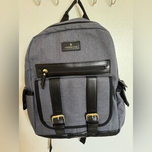 London Fog Charcoal and Black Backpack